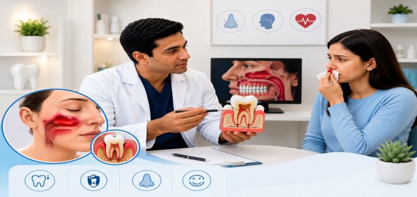 can dental problems cause nose bleeds