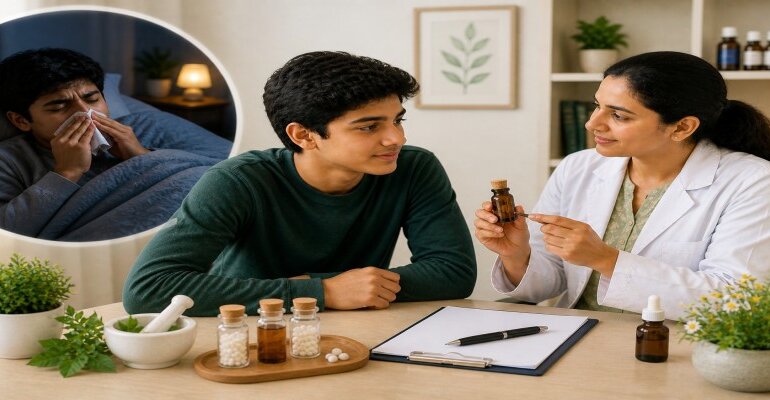 Homeopathy for blocked nose at night
