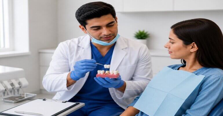 how is a dental crown done