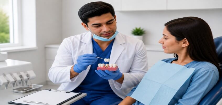 how is a dental crown done