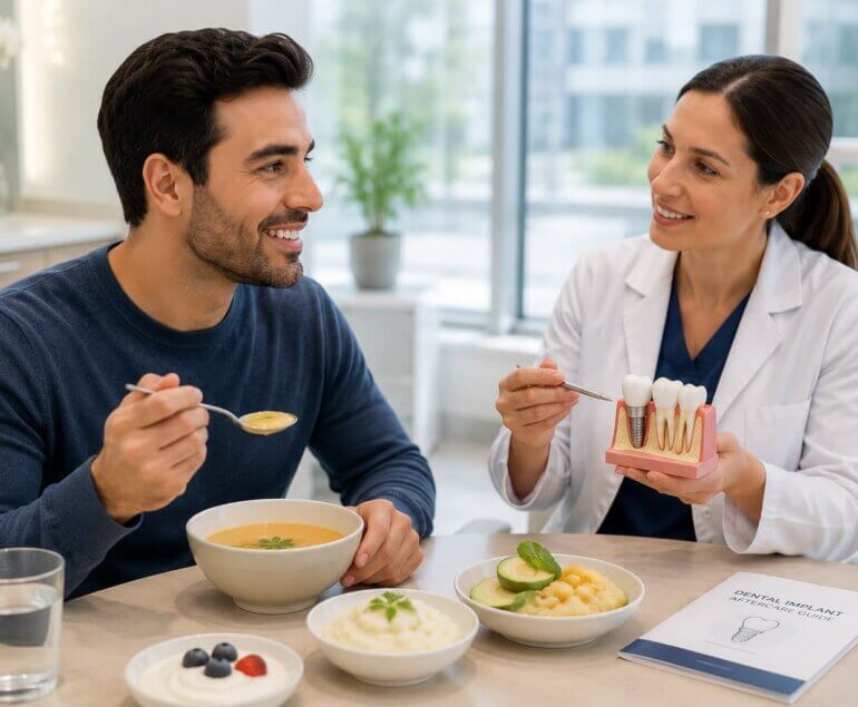 What can I eat after dental implant