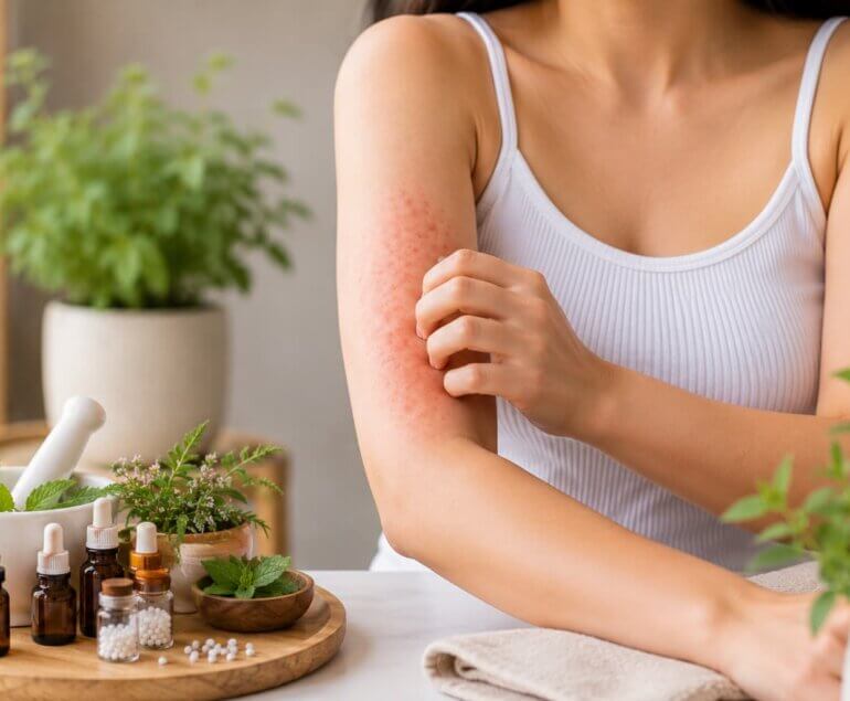 Arm skin allergy treatment