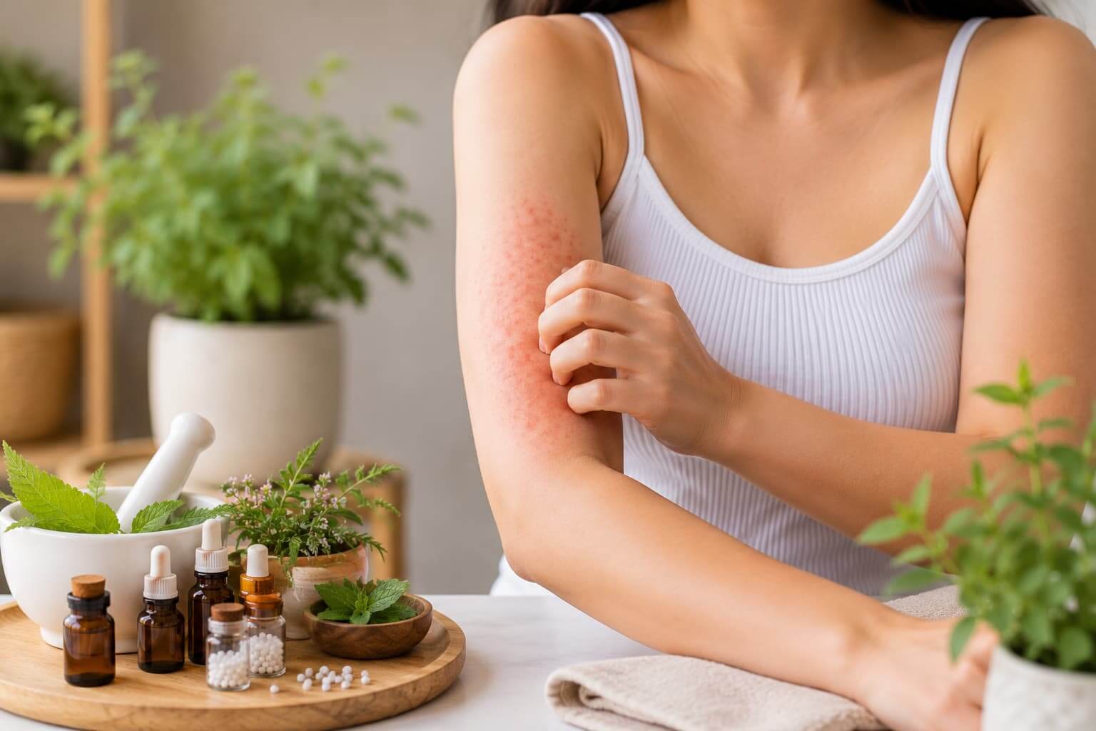 Arm skin allergy treatment