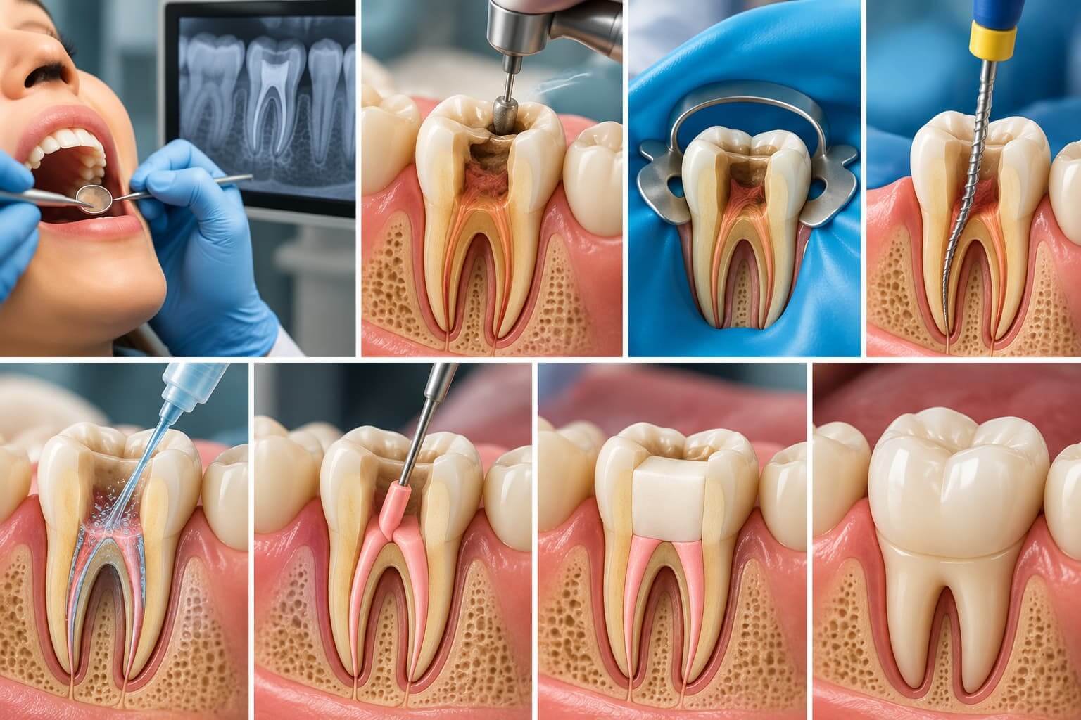 Root Canal Treatment Steps